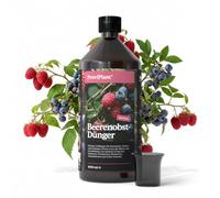 ProviPlant Engrais liquide pour fruits à baies - Pour fraises, framboises, myrtilles et autres - 1 litre de concentré pour jusqu'à 200 litres d'eau d'arrosage - Serre et parterre - Fabriqué en