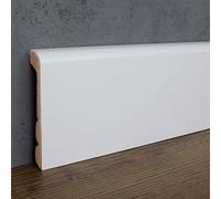 PROVISTON | Barre de rénovation | Peut être raccourcie à 3 hauteurs différentes | 24 x 92 x 2400 mm | Film MDF | Blanc | Plinthe universelle | 24 m