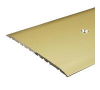 PROVISTON barre de seuil | Aluminium anodisé | Couleur or | Largeur 80 mm | Hauteur 3,5 mm | Longueur 2700 mm | À visser côté latéral | Barre de jonction | barre de recouvrement | 1 pièce