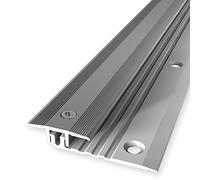 PROVISTON | Barre de seuil de rattrapage sol vinyle | Largeur 25 mm | Niveau de rattrapage 4-9,5 mm | Longueur 1000 mm | Profilé de transition en alu | Barre de jonction | Aspect inox | 1 pièce