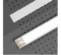PROVISTON Cache en plastique ""No.003"" Blanc Pour profilé aluminium LED 2000 mm Eclairage à Led Eclairage indirect Barres à LED