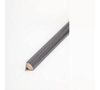 PROVISTON Lot de 10 plinthes quart de barres 14 x 14 x 2000 mm, en bois massif, gris, à coller, clips, vis et clous, 20 m