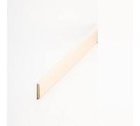 PROVISTON Lot de 25 baguettes de recouvrement en bois massif Abachi, 4 x 22 x 2000 mm, à coller, vis et clouer, plinthes 50 m