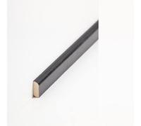PROVISTON Lot de 25 baguettes de recouvrement en bois massif noir - 8 x 22 x 2000 mm - À coller, clips, vis et clous - Plinthes