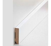 PROVISTON Lot de 25 plinthes en MDF - 13 x 40 x 2500 mm - Cœur en MDF blanc - À coller, visser et clouer - Plinthe