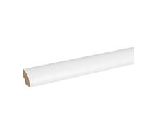 PROVISTON Lot de 5 plinthes quart de barres 12 x 12 x 2000 mm, en bois massif blanc, à coller, clipser, vis et clous, 10 m