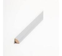PROVISTON Lot de 5 plinthes quart de barres 14 x 14 x 2000 mm, en bois massif, gris, à coller, clips, vis et clous, 10 m