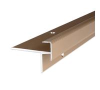PROVISTON | Nez de marche sol stratifié | Alu anodisé | 10 x 8,5 x 1000 mm | Bronze clair | Nez de marche à visser | Nez de marche escalier | Cornière alu | 1 pièce