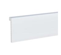 PROVISTON Plinthe de recouvrement pour carrelage 22 x 100 x 2000 mm - Plinthe moderne - Profil carré - En plastique blanc - Imperméable - Robuste et durable