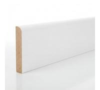 PROVISTON - Plinthe - Profil arrondi - 10 x 70 x 2000 mm - MDF laminé Blanc - Plinthe moderne - Pack économique 10 mètres