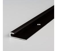 PROVISTON profil de finition | Aluminium anodisé | Bronze foncé | Largeur 30 mm | Hauteur 5 mm | Longueur 1000 mm | À visser | Profil à emboîter pour sol stratifié | Profil d'arrêt | 1 pièce