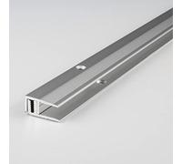 PROVISTON profilé de finition | Aluminium anodisé | Argent | Largeur 21 mm | Épaisseur sol 7-15 mm | Longueur 1000 mm | À visser | Profil de bordure | Barre de finition | Profil de sol | 1 pièce