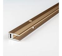 PROVISTON profilé de finition | Aluminium anodisé | Bronze clair | Largeur 21 mm | Épaisseur sol 7-15 mm | Longueur 2700 mm | À visser | Profil d'arrêt sol parquet ou stratifié | 1 pièce