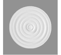 PROVISTON Rosace de stuc ""No. 1"" Polystyrène Diamètre 400 mm Blanc Rosace de plafond Décoration murale