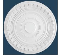 PROVISTON Rosace de stuc ""No. 27"" Polystyrène Diamètre 600 mm Blanc Rosace de plafond Décoration murale