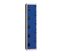 Provost Vestiaires 5 Cases x 1 Colonne - en kit - Bleu - Largeur 30cm
