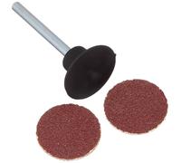 Proxxon Plateau en caoutchouc 18 mm avec 5 disques abrasifs grain 120/150 – 1 pièce