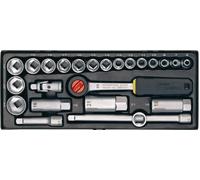 Proxxon Jeu de clés à douilles 23110 – 3/8" 24 pièces CV, carré d'entraînement