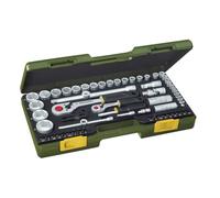 Proxxon Coffret clés à douille 23286 – 65 pièces 1/2" et 1/4" argent/vert (Import Allemagne)