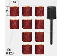 Proxxon Bandes abrasives Micromot Ø 14 mm grain 120 avec cylindre – 10 pièces