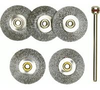 PROXXON Brosses en Acier de Forme Disque, Ø 22 mm - 5 pièces