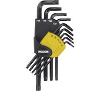 Proxxon Industrial 6 pans intérieurs (TX) Jeu de clés mâles coudées T 8, T 10, T 15, T 20, T 25, T 27, T 30, T 40, T 50 9 pièces