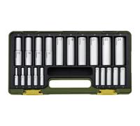 Proxxon Jeu de clés à douille 1/2 (12.5 mm), 1/4 (6.3 mm) 20 pièces 23292