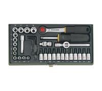 Proxxon Coffret de douilles métriques 23080 - 1/4 (6.3 mm) 36 pièces avec cliquet