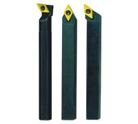 Proxxon Jeu de porte-outils en acier 8 x 8 x 90 avec plaquettes en carbure, 24555
