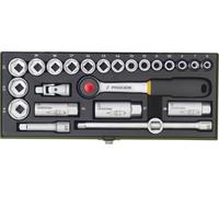 Proxxon Steckschlüssel Satz mit Ratsche CV 24-tlg 3/8" Schlüsselweite 6-21 mm 23110