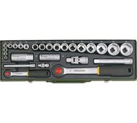 Proxxon Steckschlüsselsatz, Für PKW-Schrauben mit 1/4"-und 1/2"-Umschaltratsche