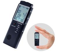 PRUMYA Dictaphone Enregistreur Numérique T60 32GB Noir - Écran LCD, Lecture MP3