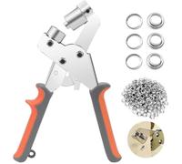 PRUMYA Pince à œillets Professionnel de Perforateur avec 500 Diamètre 10 mm œillets en Métal pour Cuir Tissu Bâche Rideau PVC