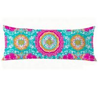 Prune Taie Oreiller 50x180 cm Bohême Housse Traversin 180 x 50 cm Set de 1 Coussin Grossesse, Douce et Confortable avec Fermeture éclair Invisible Oreiller de Corps pour Canapé Coussin Long J0-1006