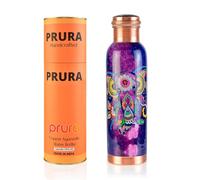 PRURA Black Wave Bouteille d'eau en cuivre Récipient en cuivre pur pour boire - Buvez plus d'eau, réduisez votre consommation de sucre et profitez immédiatement des avantages