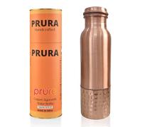 PRURA Bouteille d'eau en cuivre martelé pur 946 ml - Buvez plus d'eau, réduisez votre consommation de sucre et profitez des avantages