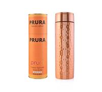 PRURA Bouteille d'eau en cuivre, récipient en cuivre pur ayurvédique sans fuite