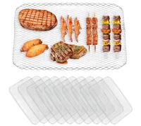 Pryiuiyo Grille de cuisson jetable en aluminium, 38 x 26 cm, anti-adhésive | Rouleau flexible, surface antiadhésive, résistant à la chaleur, utilisation polyvalente du gril et du four