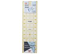 Prym 611477 Règle Universelle, 4x14 Pouces quadrillage, Plastique, Transparent, 4 x 14 inch