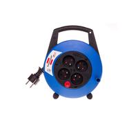 Brennenstuhl Enrouleur de câble Vario-Line 4 prises 5 m Poignée ergonomique Noir/Bleu