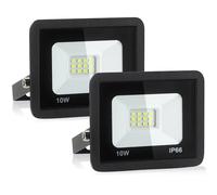 Psatfito G Projecteur LED 10w, 1080 Lm Projecteur LED Extérieur, Étanchéité Ip66 Lumière Blanche du jour 6000k Éclairage de Sécurité Extérieur pour Entrepôt, Garage, Arrière-Cour, 2 pièces
