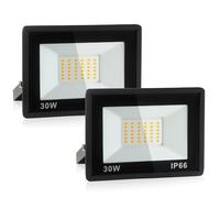 Psatfito G Projecteur LED 30w, 3240 Lm Projecteur LED Extérieur, Étanchéité Ip66 Lumière Blanche Chaude 3000k Éclairage de Sécurité Extérieur pour Entrepôt, Garage, Arrière-Cour, 2 pièces