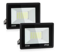 Psatfito G Projecteur LED 30w, 3240 Lm Projecteur LED Extérieur, Étanchéité Ip66 Lumière Blanche du jour 6000k Éclairage de Sécurité Extérieur pour Entrepôt, Garage, Arrière-Cour, 2 pièces
