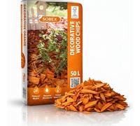 PSB Copeaux d'écorce en bois paillis orange pour jardin 50 l