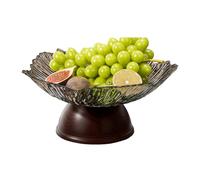 Psdndeww Bol de service élégant à pieds hauts avec bordure inclinée et pieds ronds, parfait pour table basse, organisateur de fruits luxueux et moderne