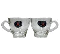 PSG Paris Saint-Germain 2 x Tasse à café expresso verre Collection officielle