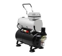 Psipro Compresseur aérographe sans huile - Mini compresseur professionnel à piston unique avec réservoir de 3 L, régulateur et piège à humidité pour peinture de loisirs, décoration de gâteaux