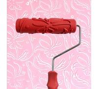 Psivika Rouleau de peinture décoratif en caoutchouc avec poignée en plastique pour traitements muraux, décoration de meubles et finitions d'armoires 17,8 cm