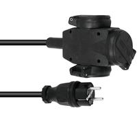 PSSO Extension 3x2.5 15m 3-fois bk - Câbles Schuko
