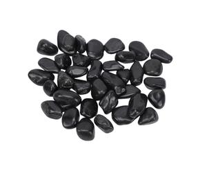 Pssopp 1kg Petit Galet Noir Poli, 1 à 1,7cm Graviers de Rivière | Pierres Lisses, pour Pots de Plantes D'intérieur, Gravier de Drainage, Bols Décoratifs, Contenants en Verre, Jardins de